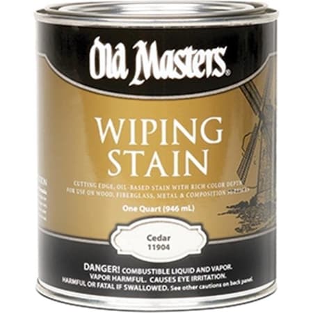 Old Masters 11904 Cedar Wiping 240 Voc Stain - 1 Quart 86348119048